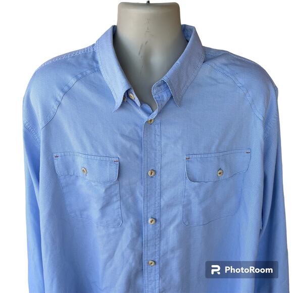 ORVIS Clearwater Hybrid Dress Fishing Long Sleeve Button Down Shirt XXL UPF 30+ - Picture 3 of 12